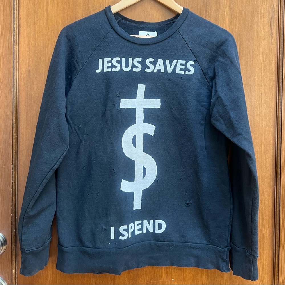 UNIF Jesus Saves I Spend Black Sweatshirt